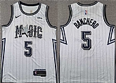 Men's Orlando Magic #5 Paolo Banchero Silver 2024-25 City Edition Stitched Basketball Jersey,baseball caps,new era cap wholesale,wholesale hats